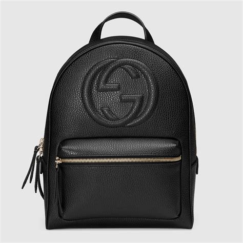 gucci women's black gg soho backpack|black gucci backpack.